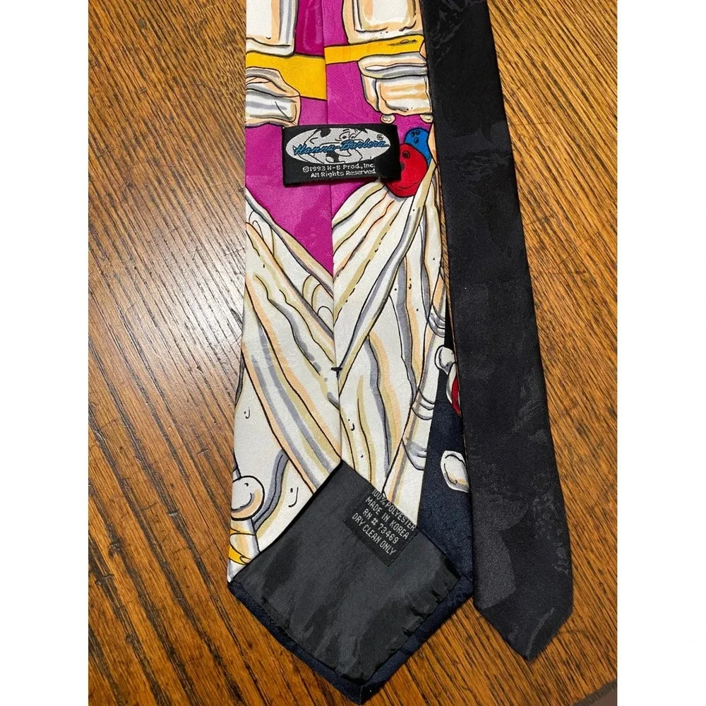 VTG Hanna Barbera Flintstones Water Buffalo Lodge Bowling Men's. Tie Fred Barney